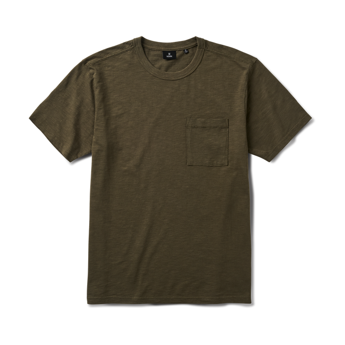 Roark men's military-inspired active shirt with sleeve details, stylish pockets, and a rugged design for adventure and travel.