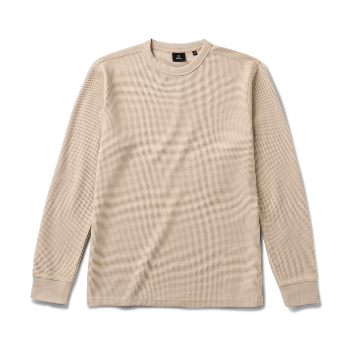 Close-up of a Roark long-sleeved active shirt featuring a unique fashion design with visible pocket detail, ideal for adventure and travel.