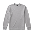 Long-sleeved active shirt in grey, ideal for outdoor adventures and travel, featuring durable sleeves for active use.