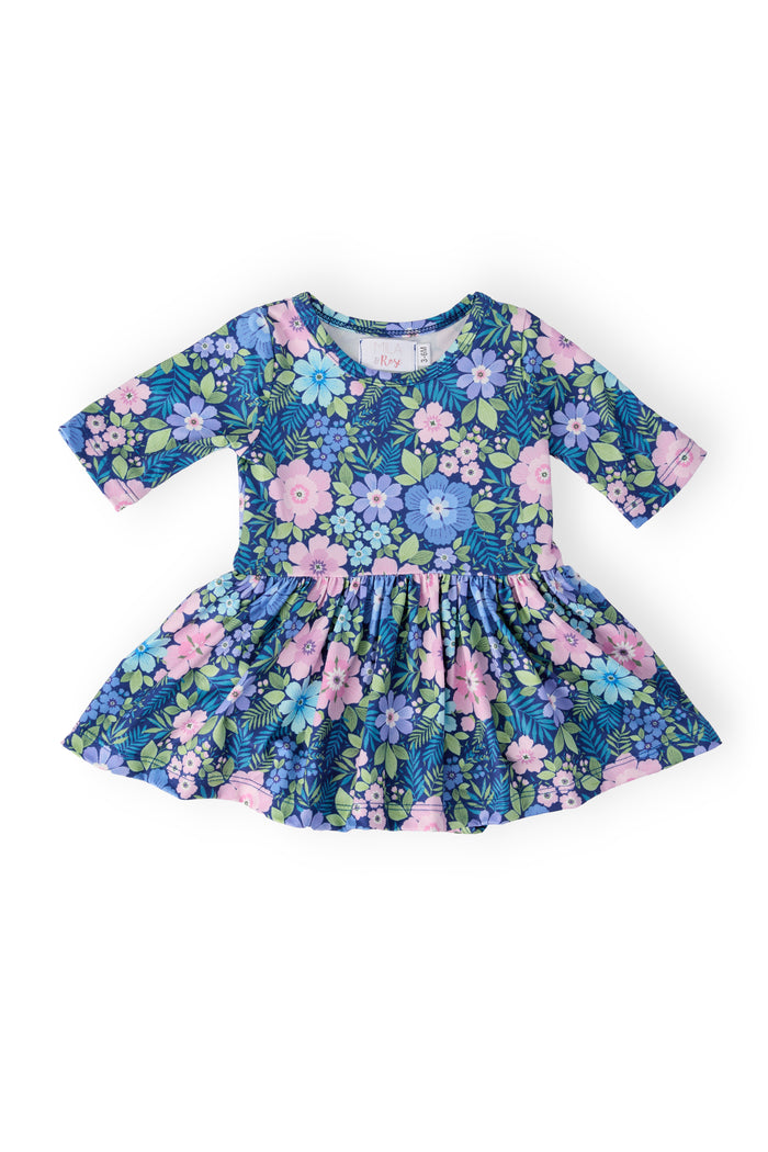 Whimsy 3/4 Sleeve Twirl Bodysuit-Mila & Rose ®
