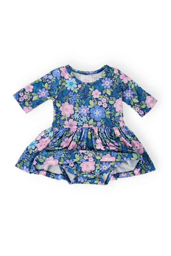 Whimsy 3/4 Sleeve Twirl Bodysuit-Mila & Rose ®