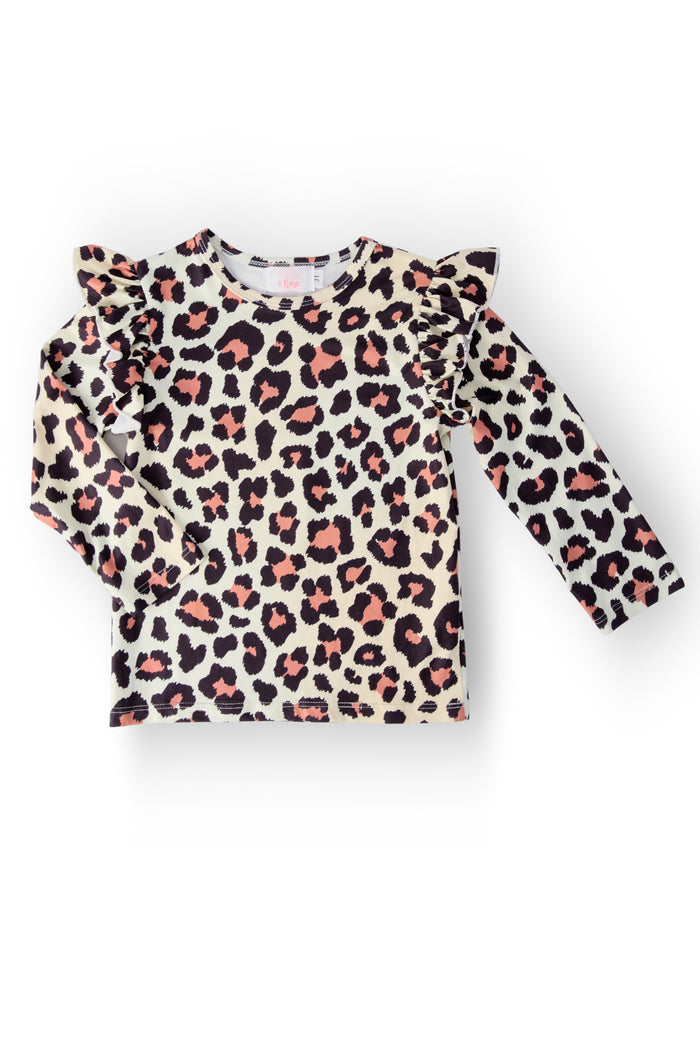 Wild One L/S Ruffle Tee-Mila & Rose ®