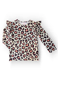 Wild One L/S Ruffle Tee-Mila & Rose ®