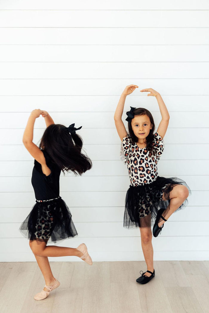 Wild One S/S Flutter Sleeve Leotard-Mila & Rose ®