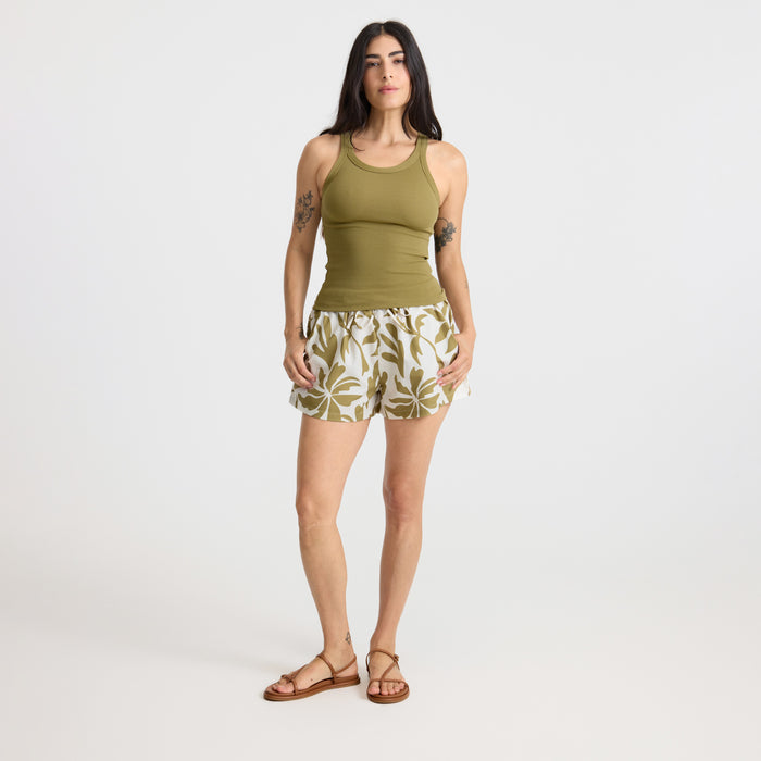 Versatile boardshorts designed for active adventures, focusing on the thigh and waist fit, ideal for outdoor activities and travel.