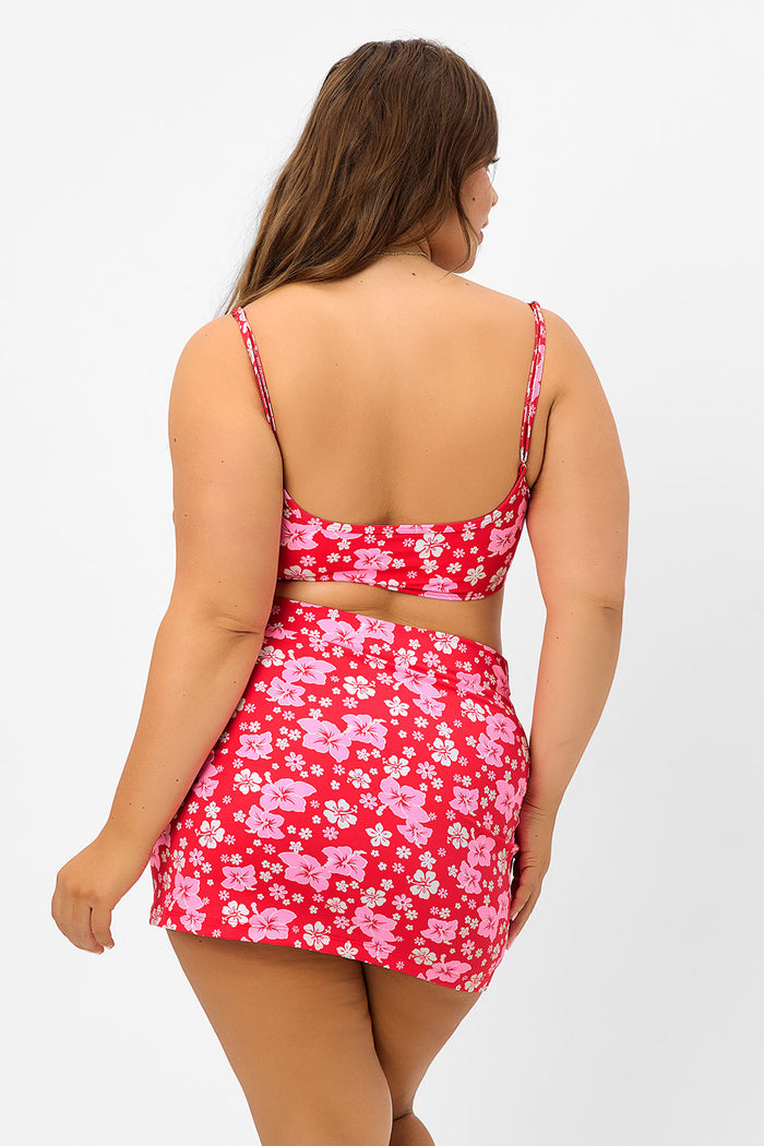 Windward Coconut Girl Floral Skirt Extended