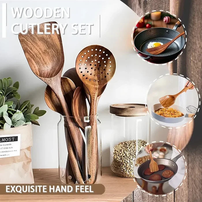 Wooden Kitchen Utensil Set