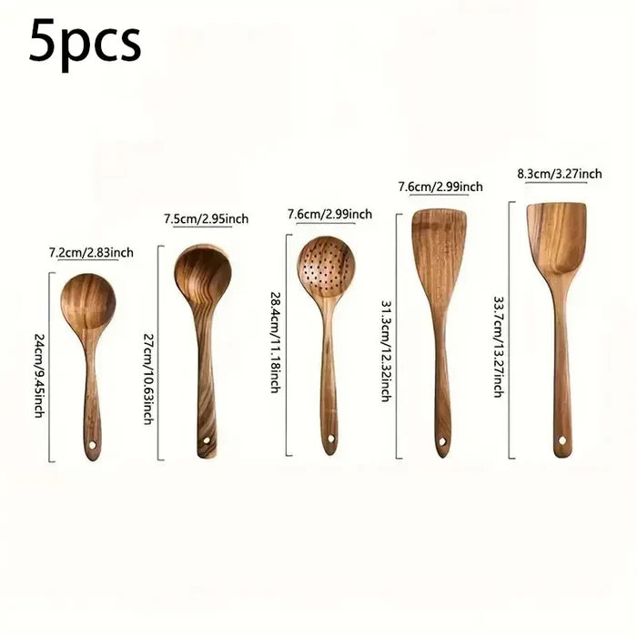 Wooden Kitchen Utensil Set