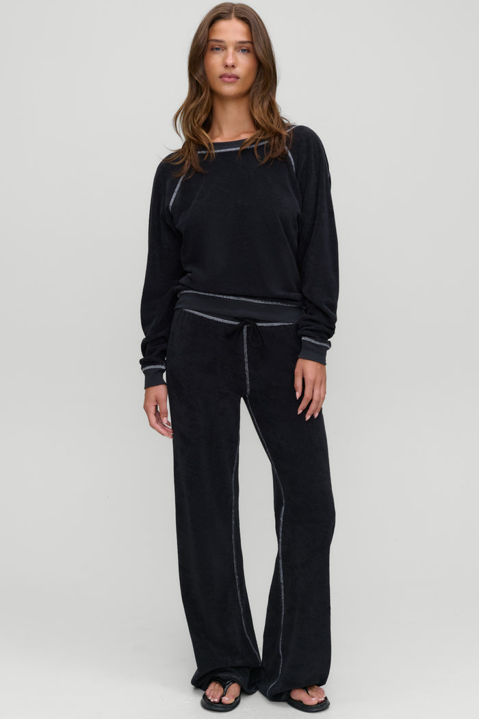 x Devon Lee Carlson Robertson Terry Pant - Laurel