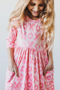 XOXO 3/4 Sleeve Pocket Twirl Dress-Mila & Rose ®