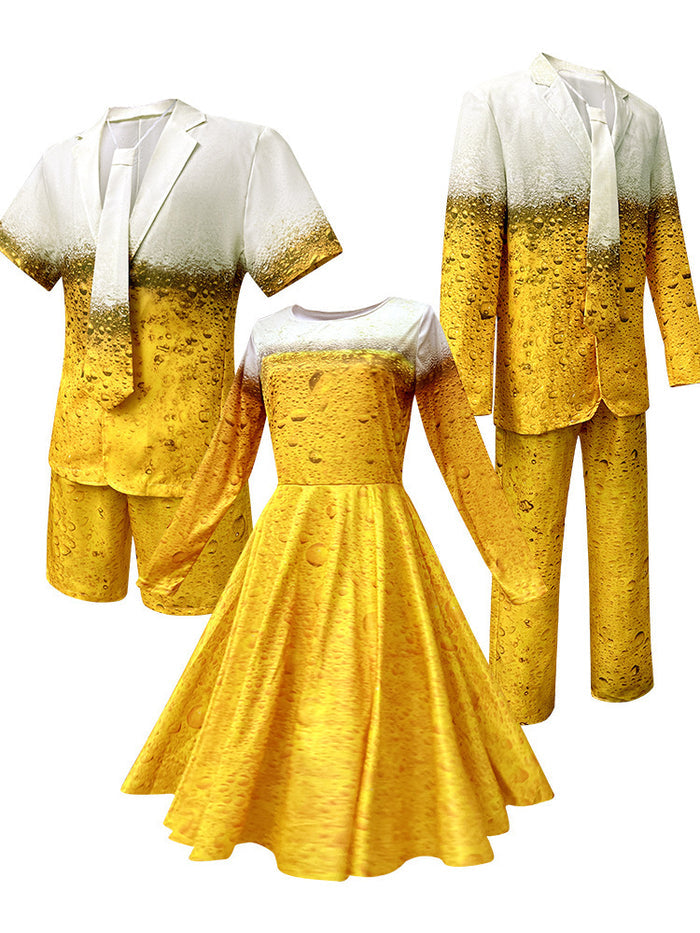 Yellow Gradient Beer Suit Oktoberfest Dress-Up